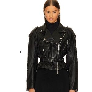 Sold out NWOT Camila Coelho Ambrosia Leather Moto Jacket
